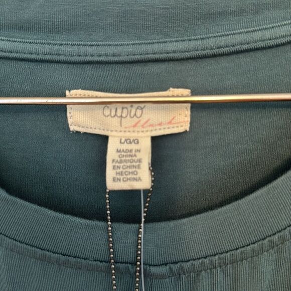 Teal bluish gray knit dress by Cupid size large - Picture 4 of 12